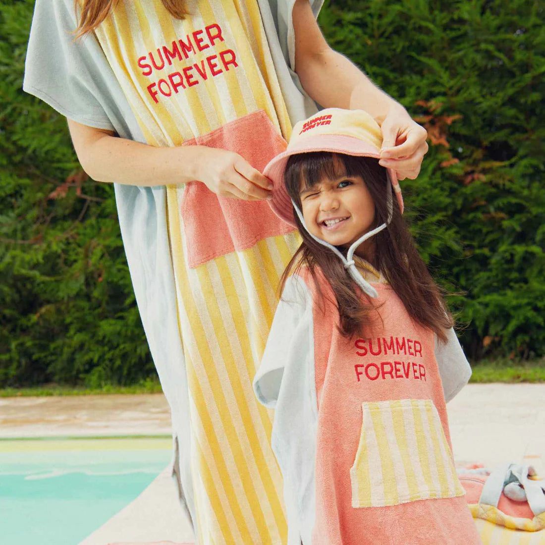Ponchos éponge Summer Forever Rose