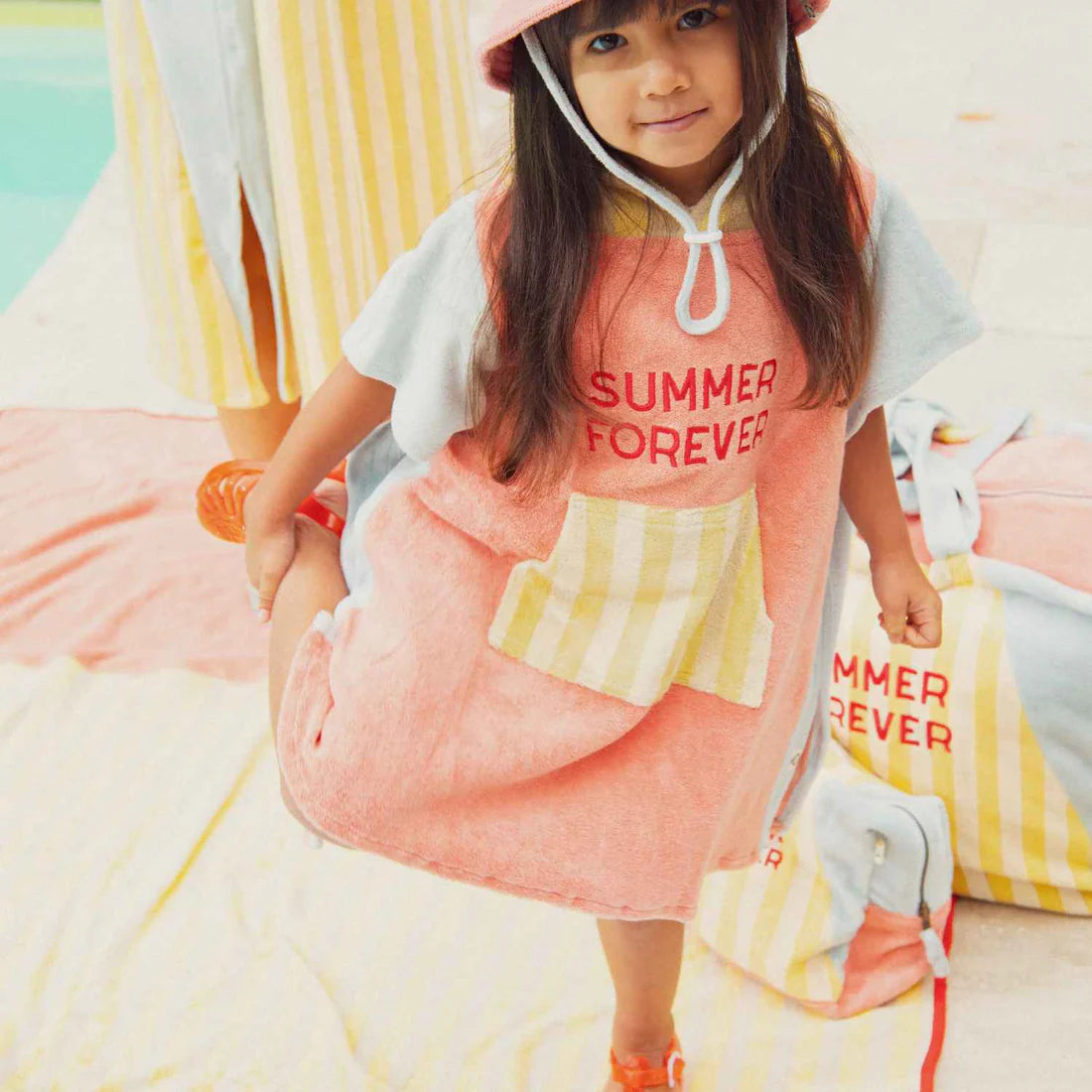 Ponchos éponge Summer Forever Rose