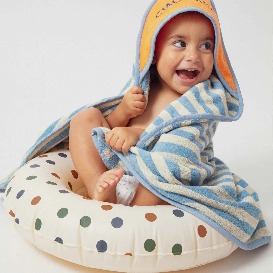 Serviette bébé Ciao Bambino - Éponge Bleu