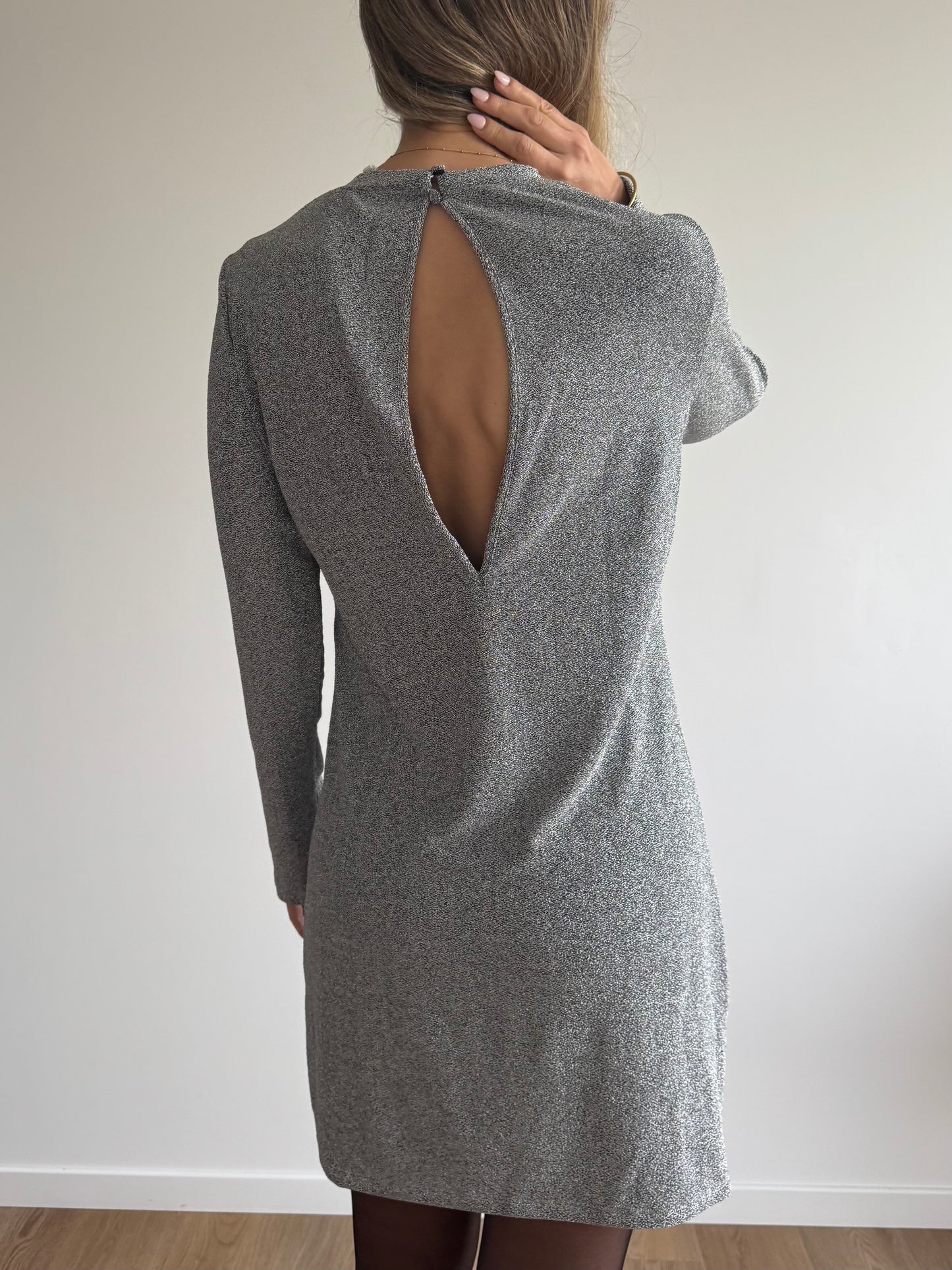 Robe courte argent FILIPA