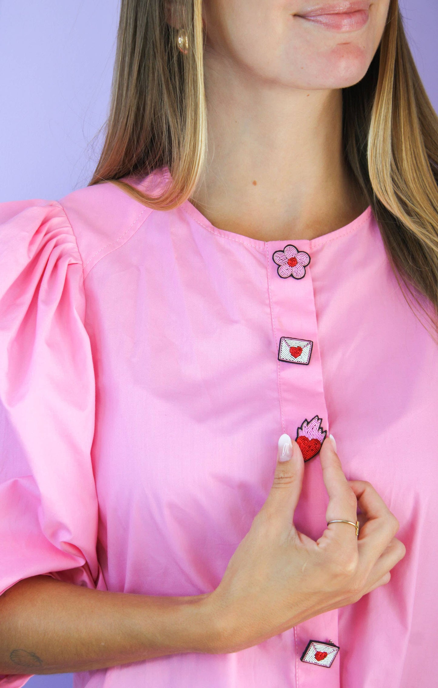 Broche Mini Fleur Fait Main Broderie Cannetille - Stvalentin