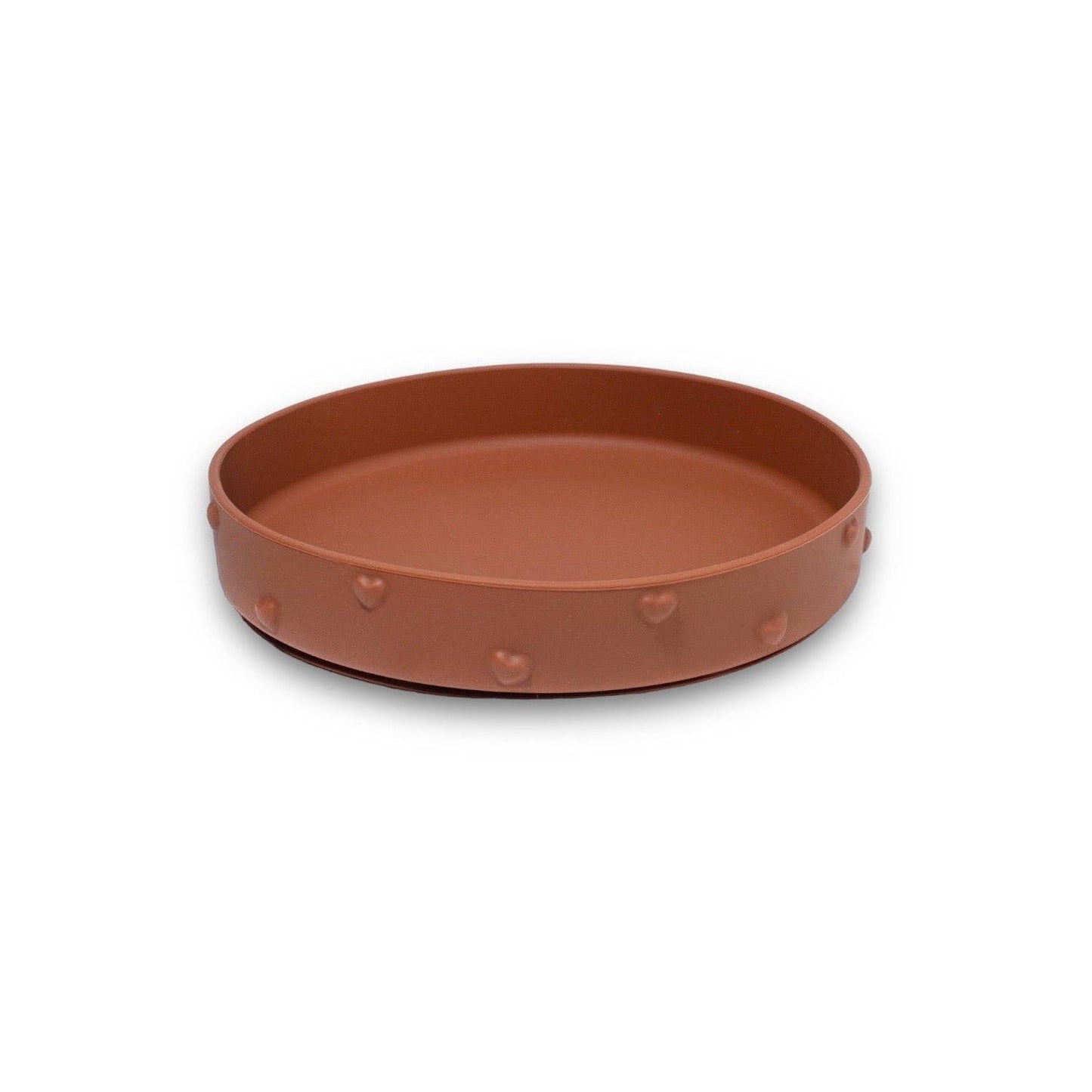 Assiette Ina ronde avec ventouse Marron