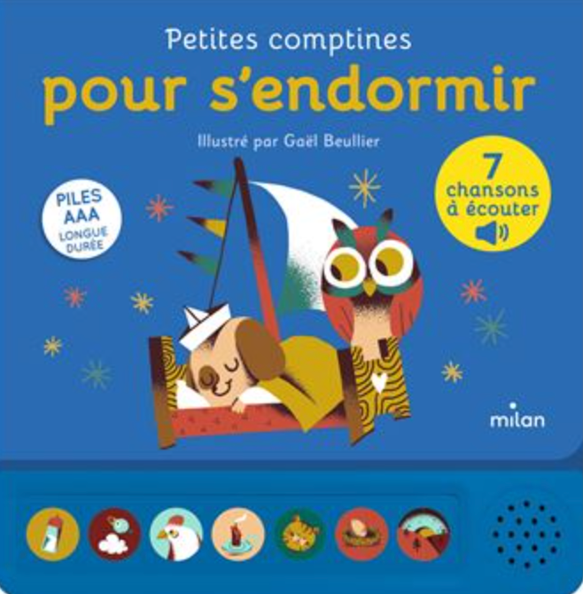 LIVRE SONORE PETITES COMPTINES POUR S ENDORMIR