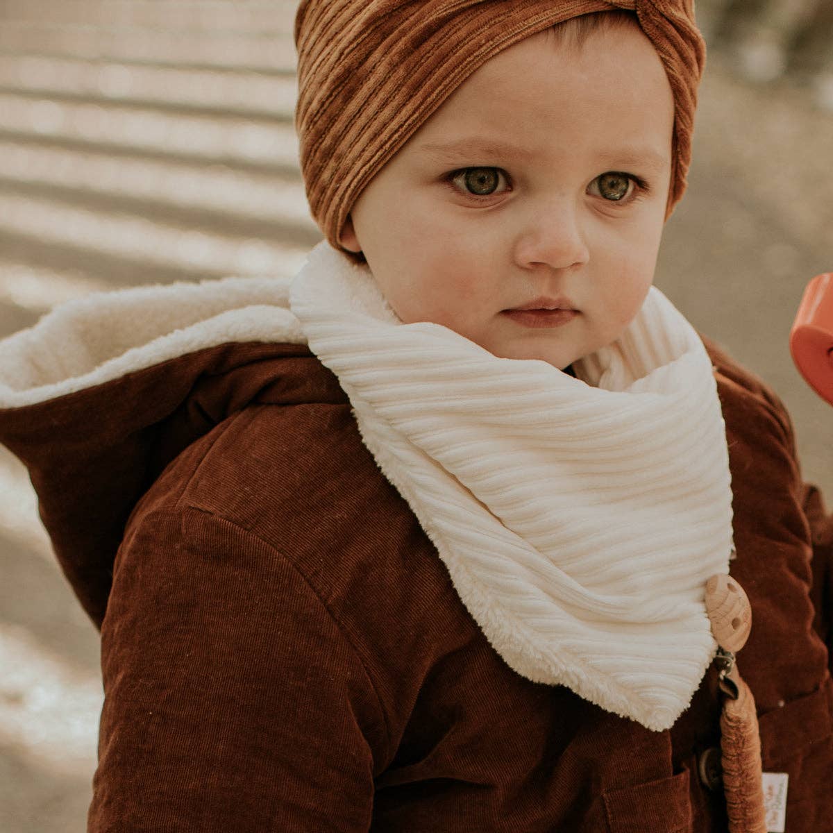 Cache-cou velours écru