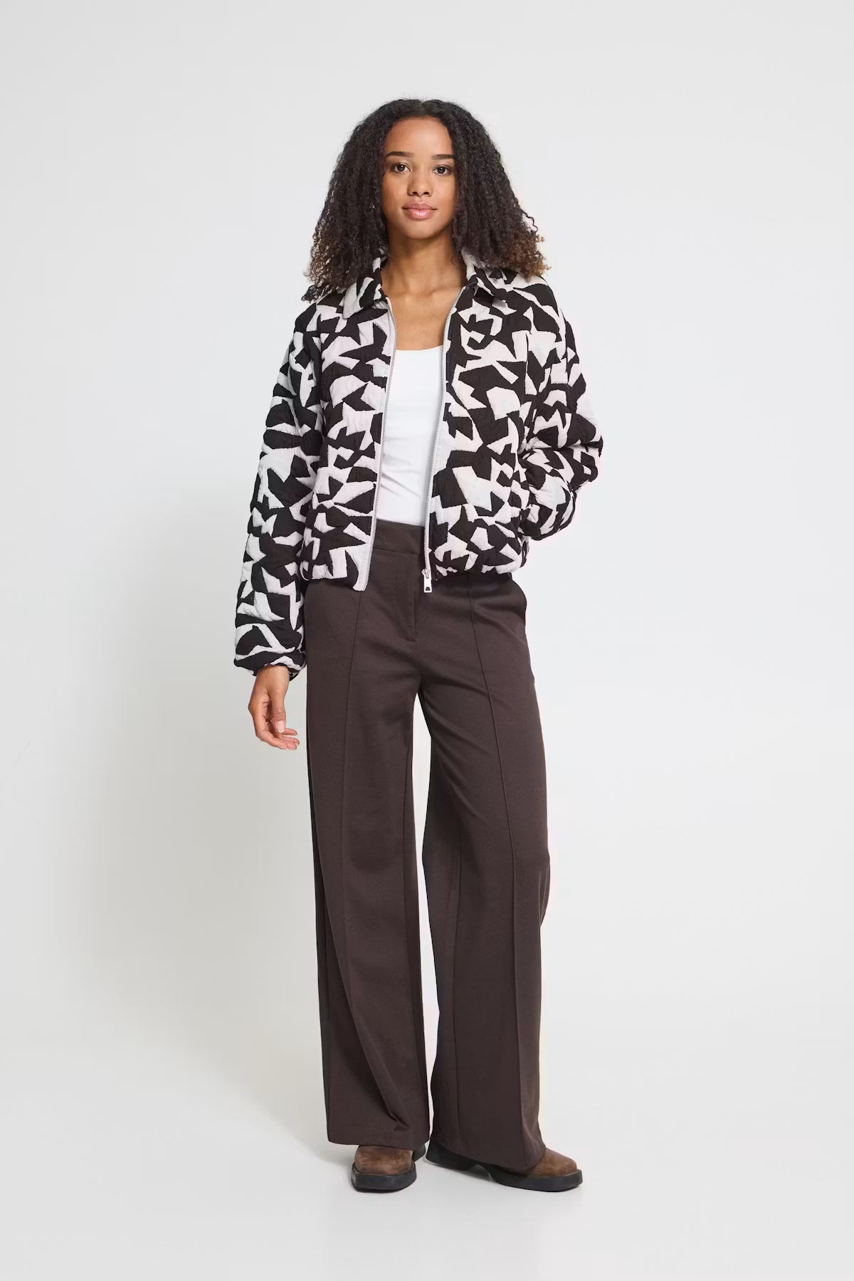 Manteau Kate Quilted Brown