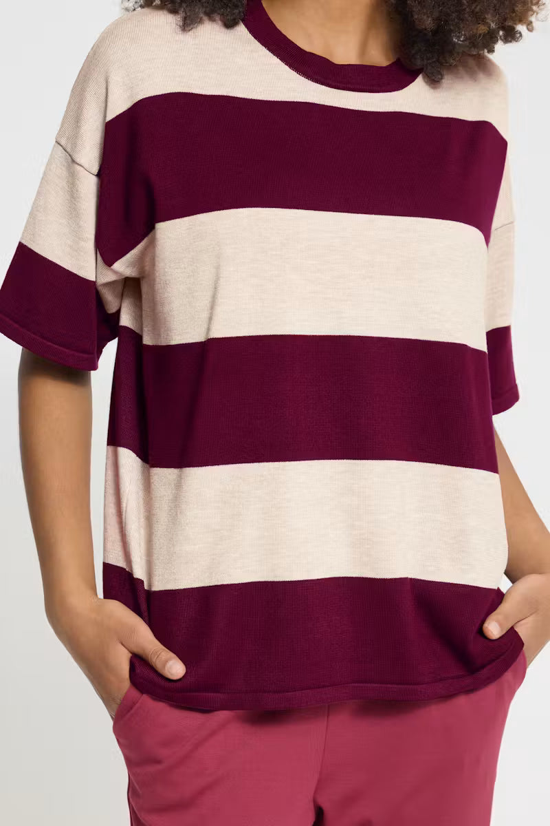 Sweat manches courtes Rayé Luls