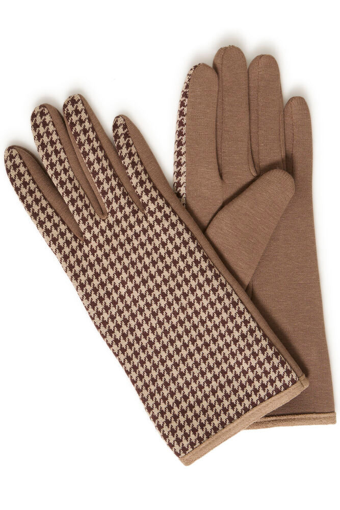 Gants Aidina Marron et Beige