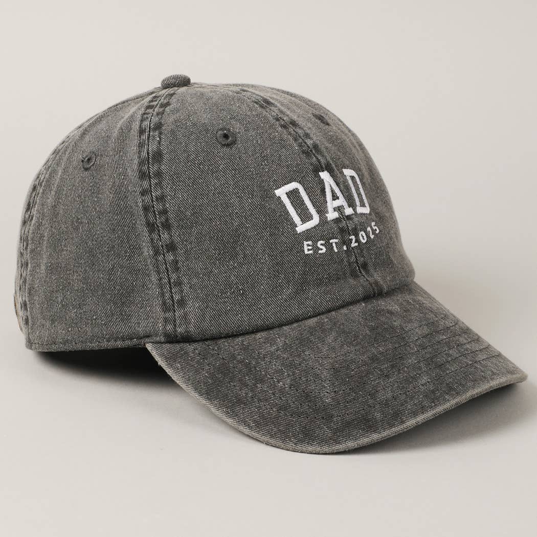 Casquette de baseball brodée « DAD EST.2025 »