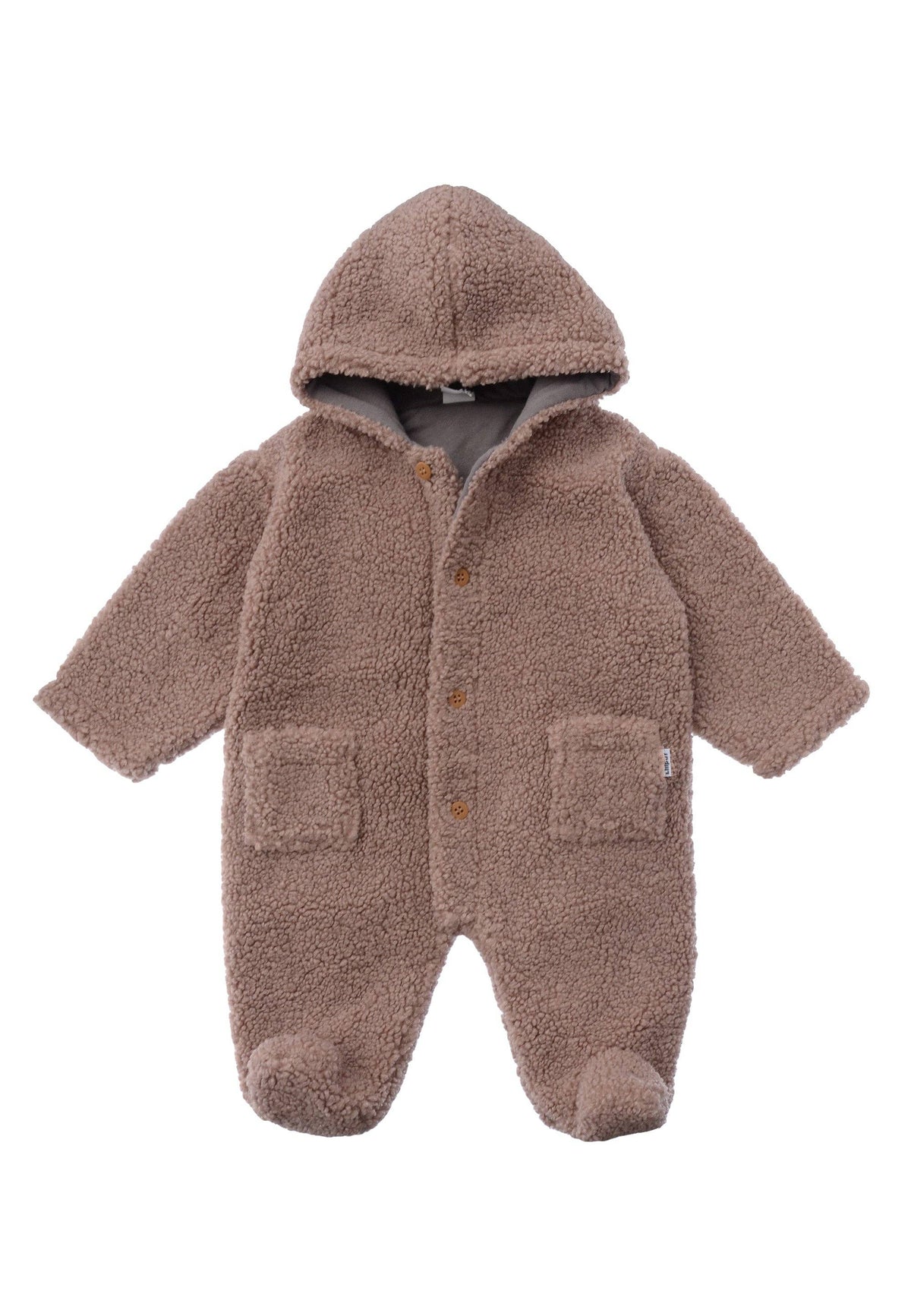 Combinaison bouclé en polaire vieux rose