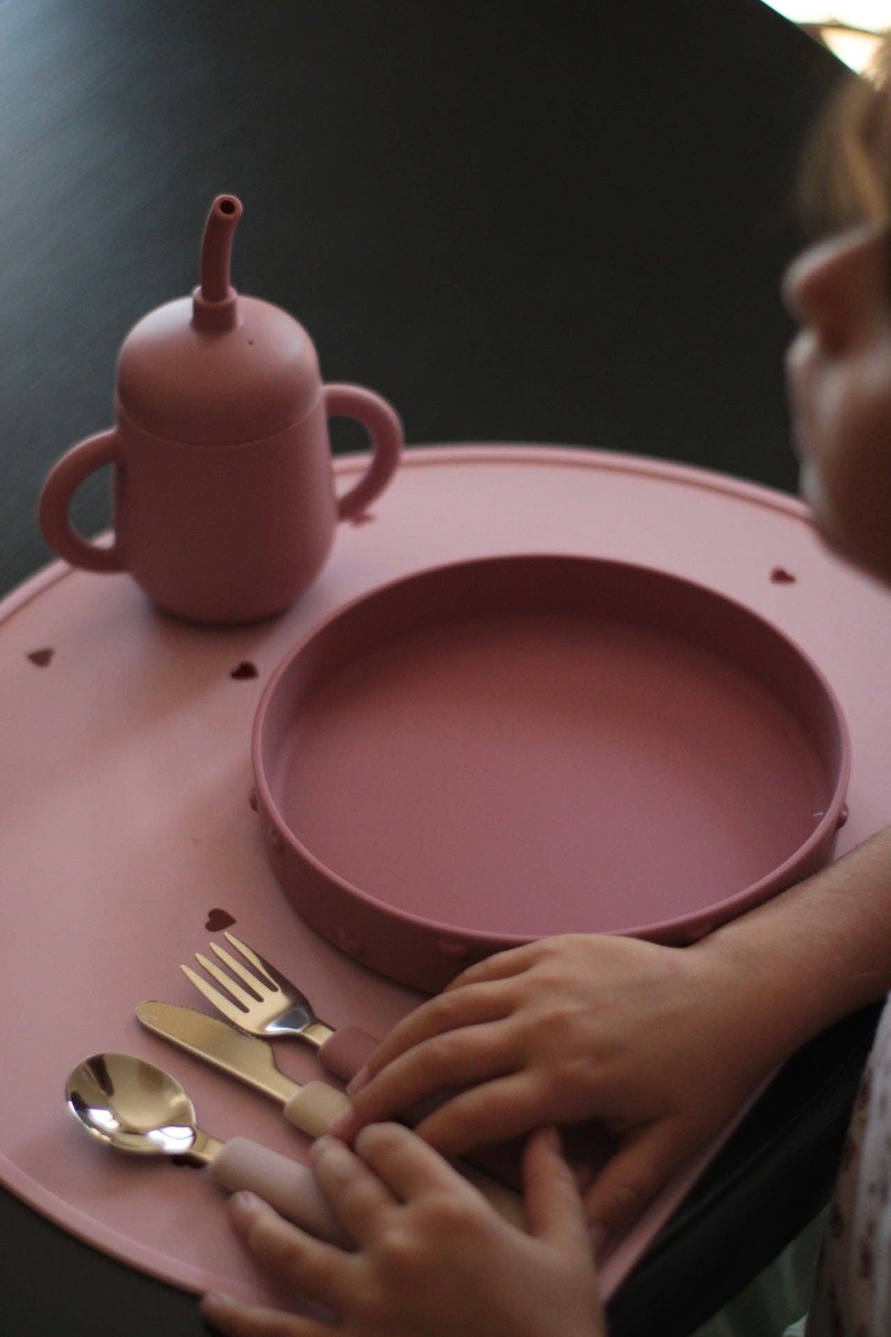 Assiette en silicone avec ventouse Ina Rose