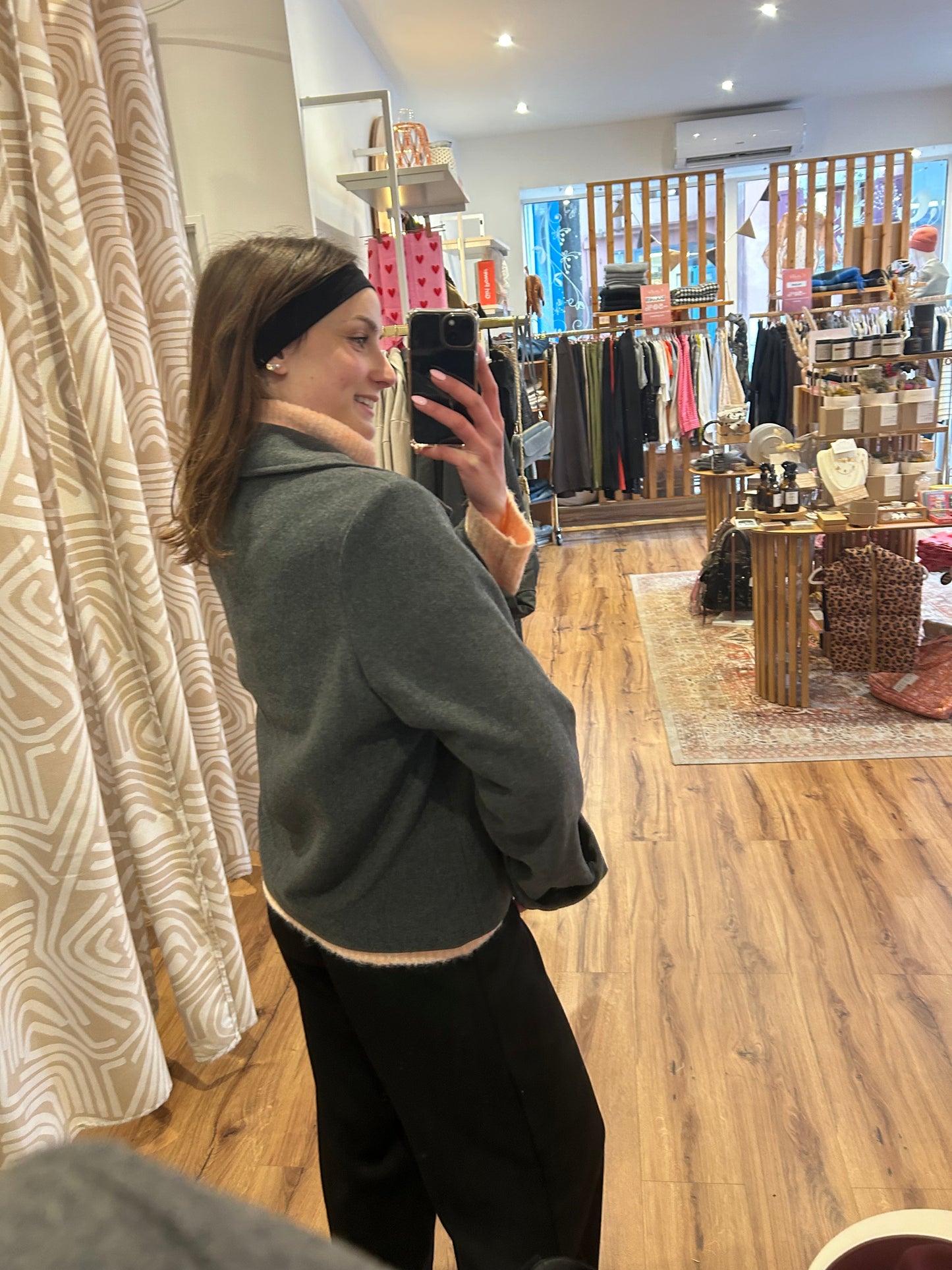 Trench court gris OBJKEILY