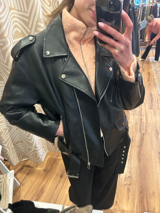 Perfecto similicuir noir Virginie