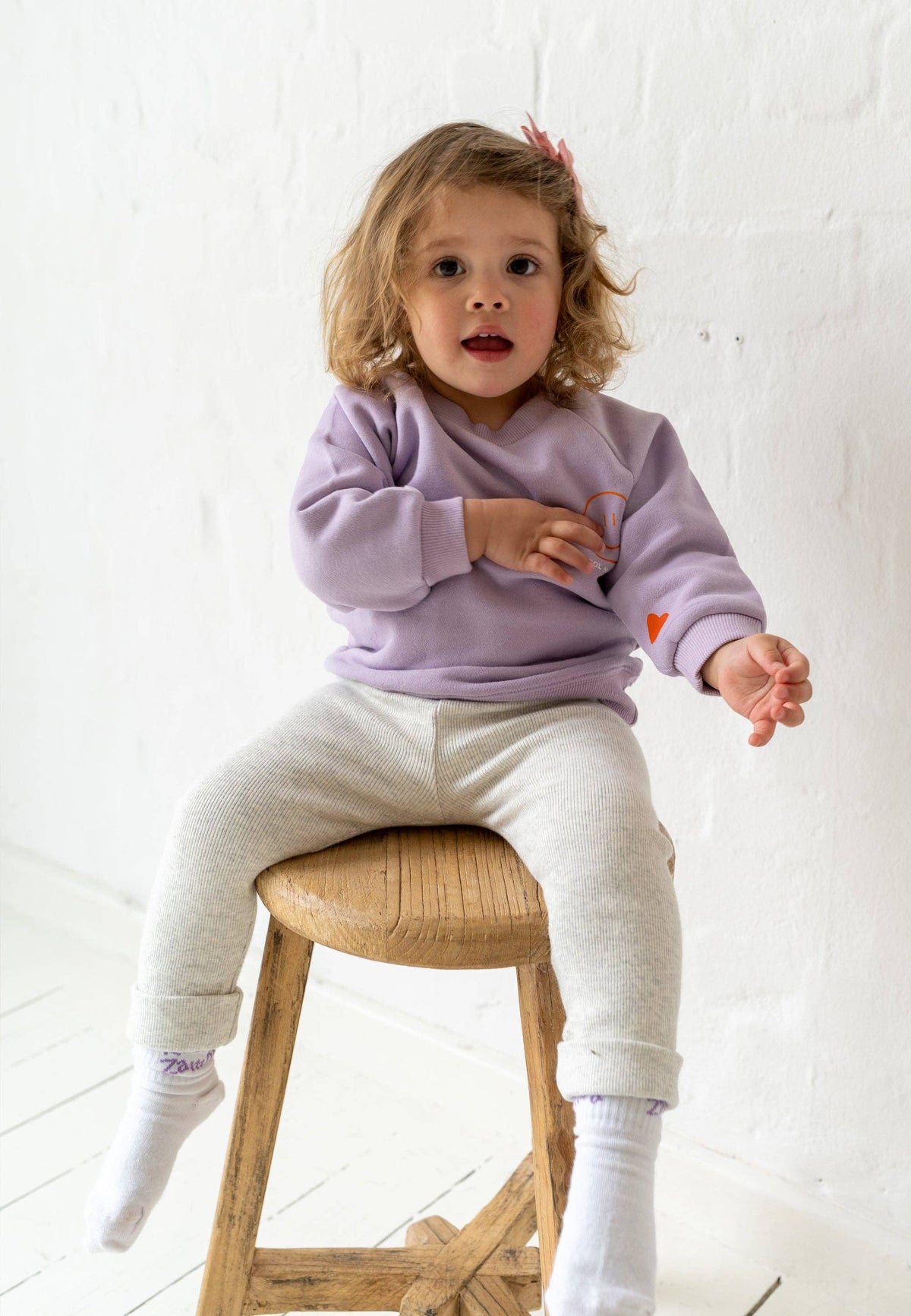 Leggings bébé gris chiné