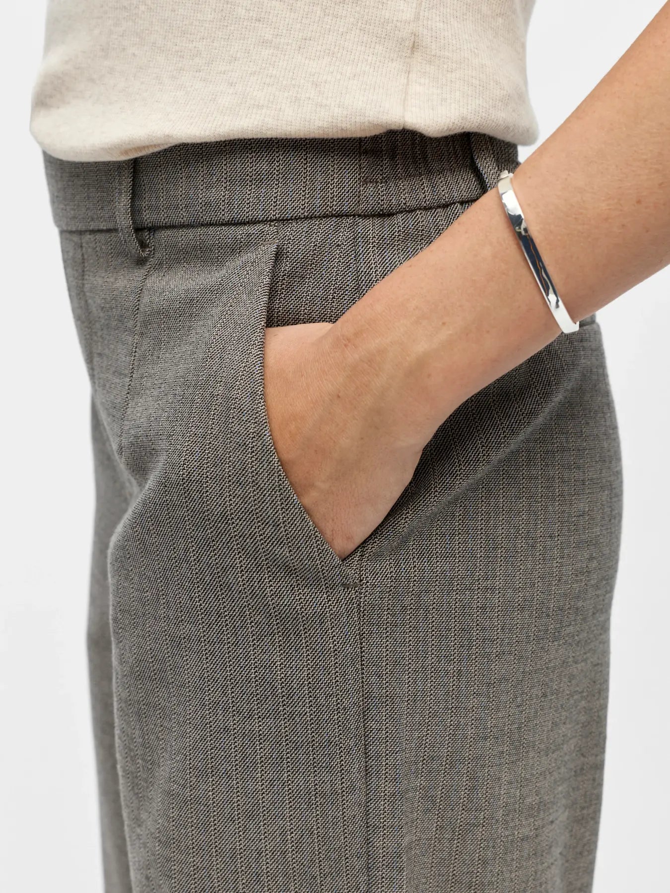 Pantalon Lisa Wide Grey Thin beige