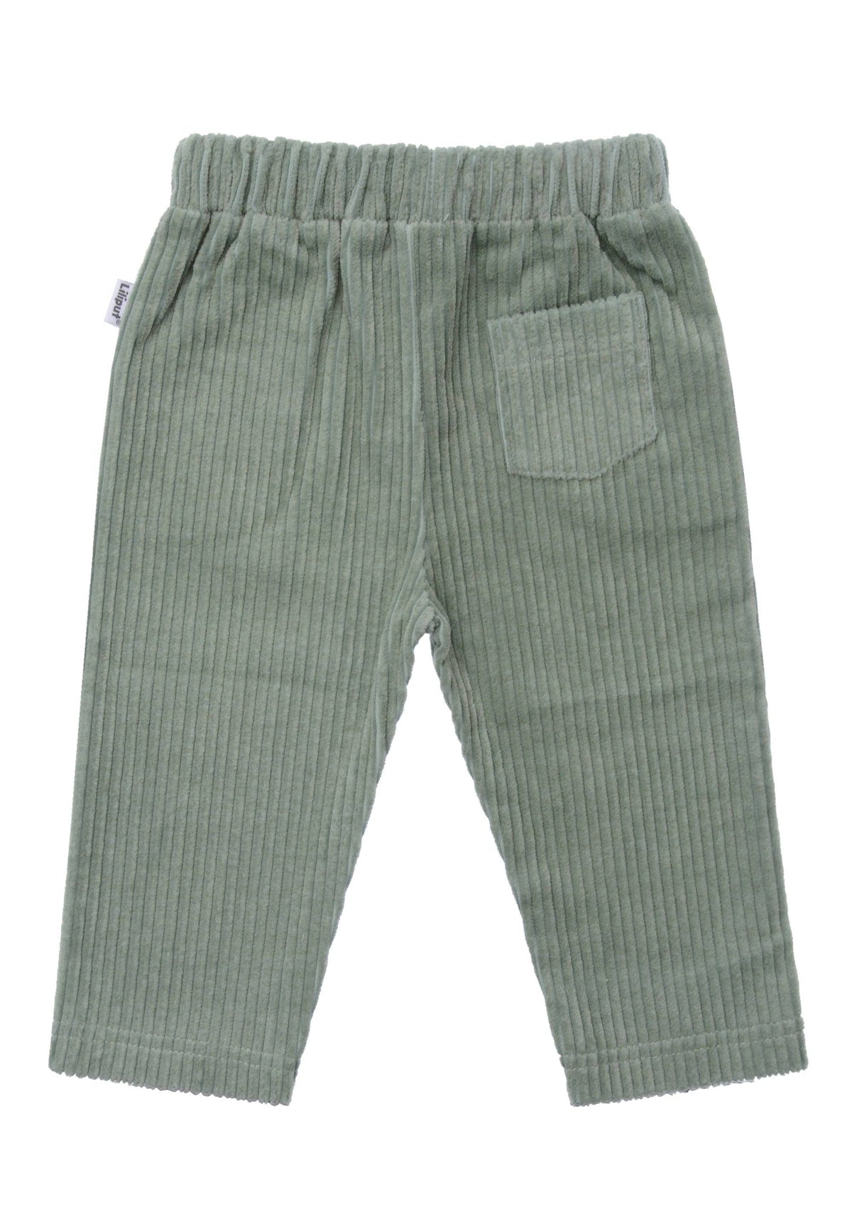 Pantalon en velours côtelé avec grandes poches couleur roseau