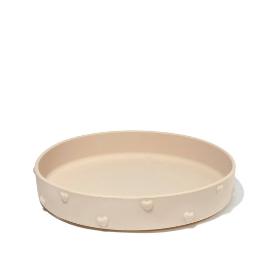 Assiette Ina avec ventouse crème