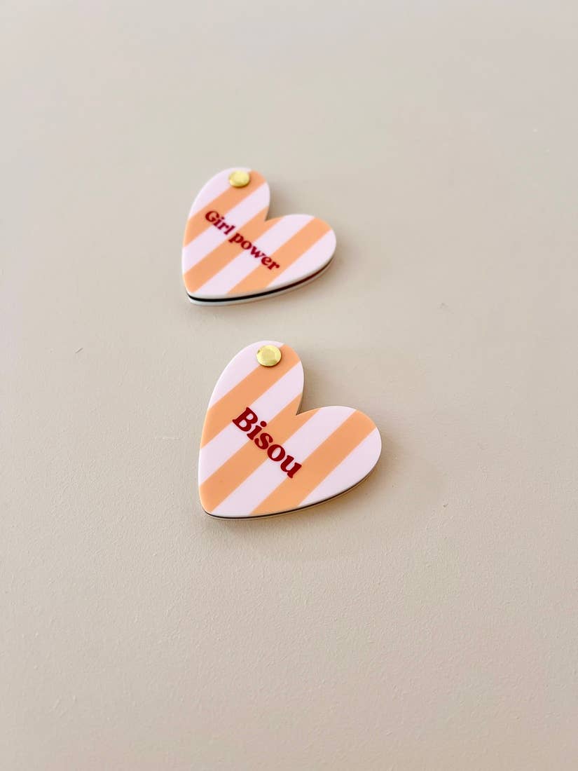 Miroir de poche coeur Bisou