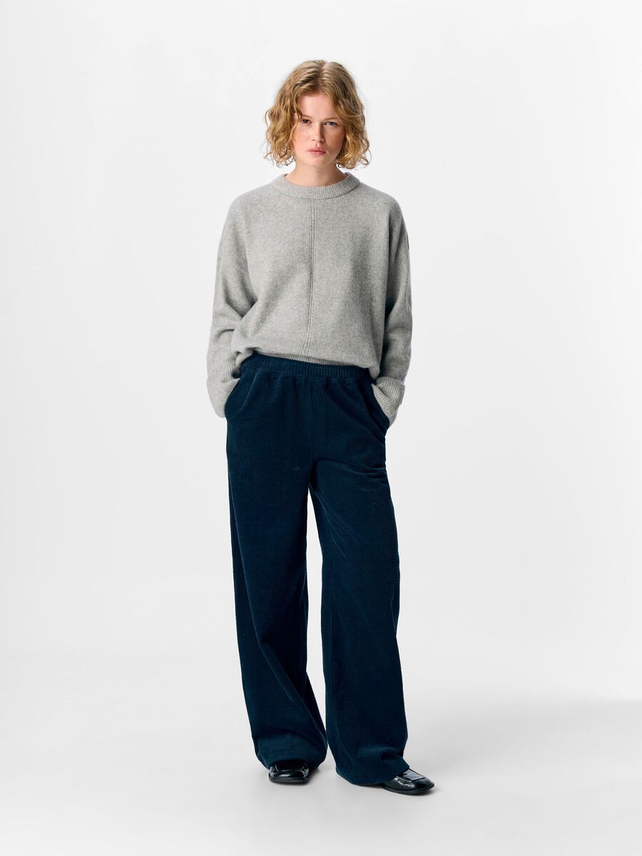 Pantalon velours bleu OBJGALA