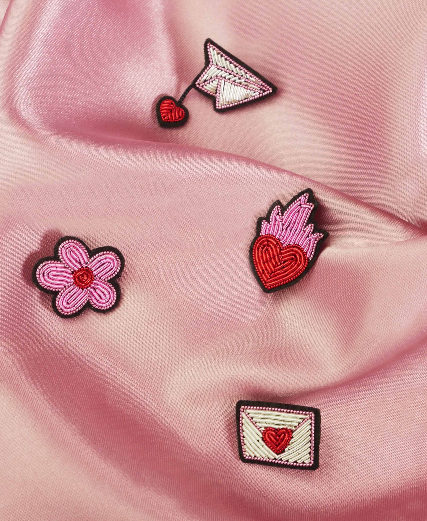 Broche Mini Fleur Fait Main Broderie Cannetille - Stvalentin