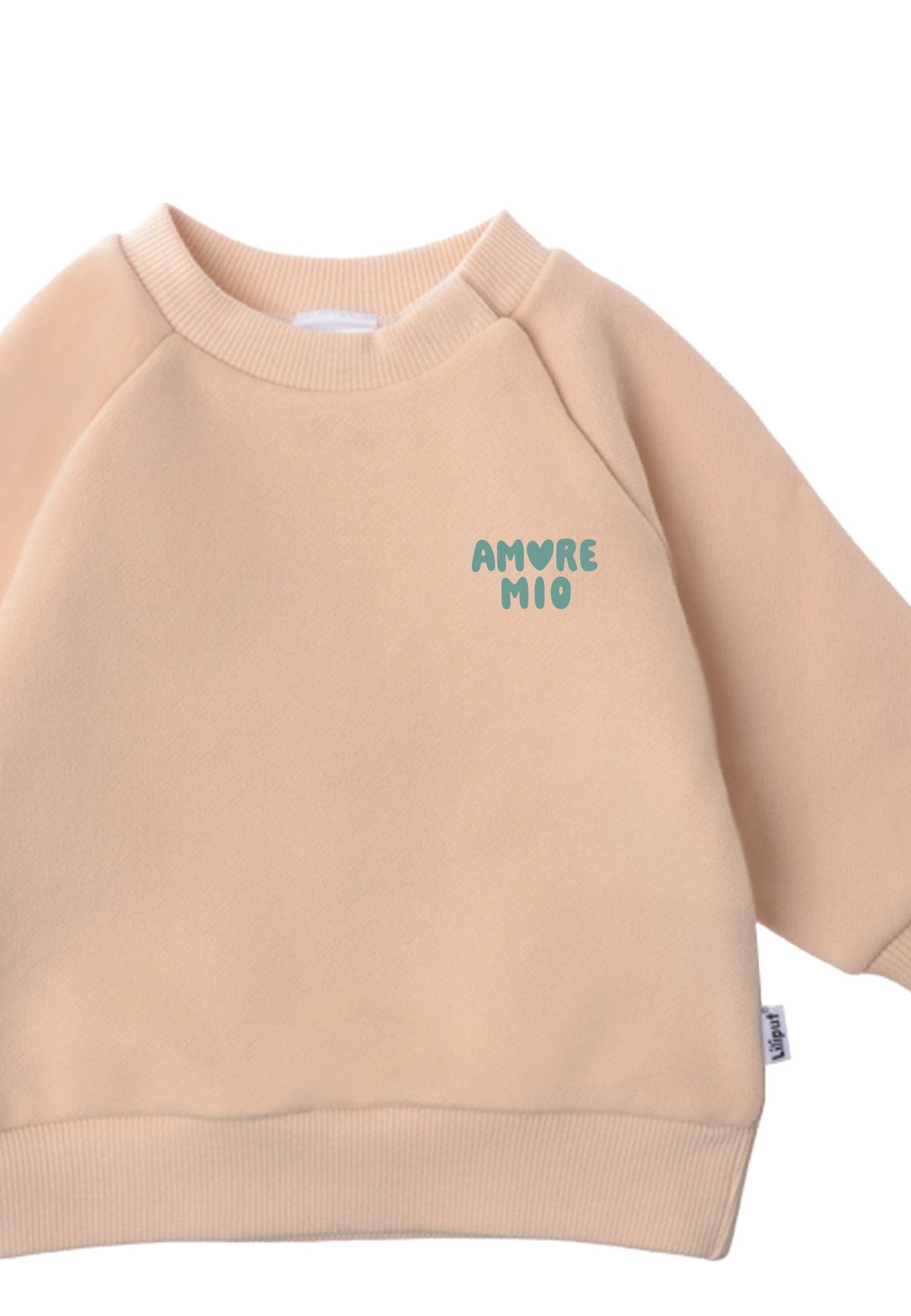 Sweat-shirt beige avec imprimé « Amore Mio »