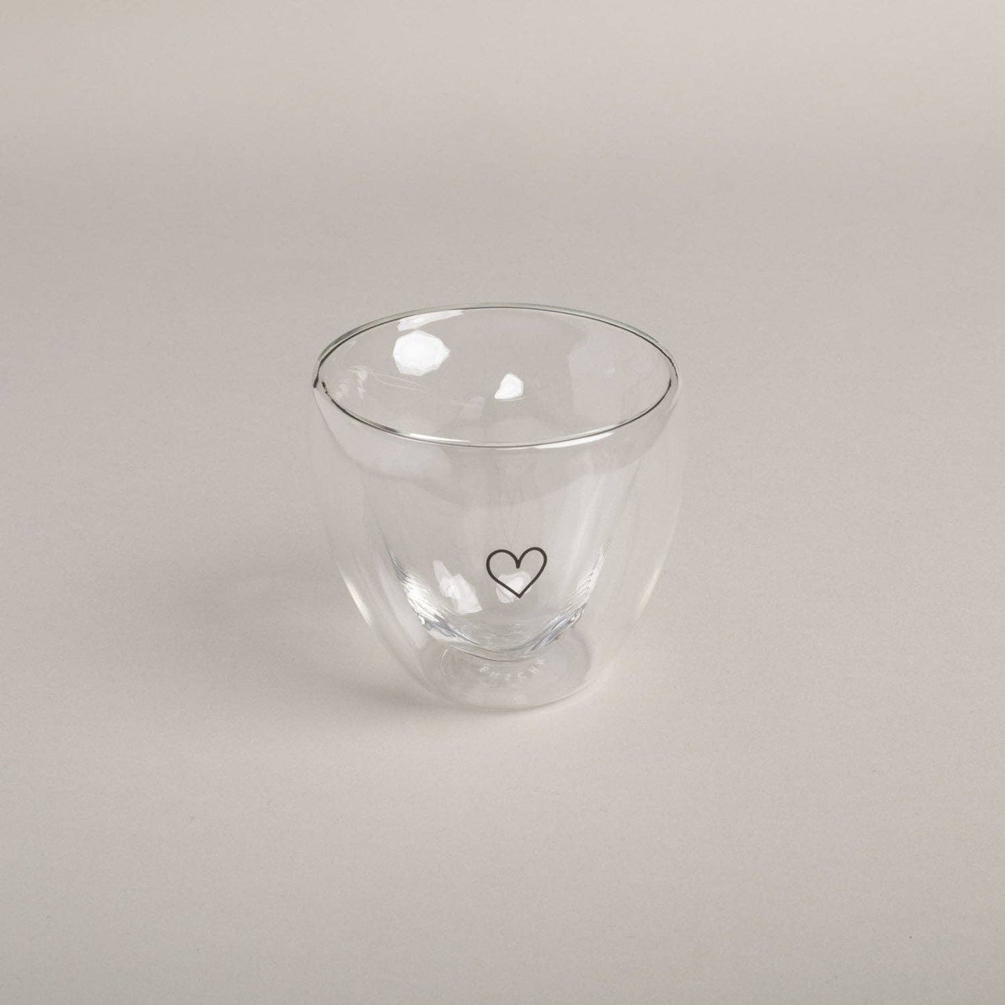 Verre double paroi en forme de cœur 200 ml