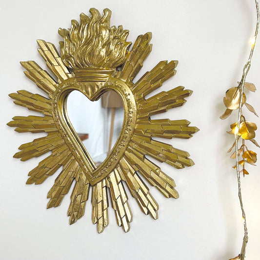 Miroir Ex-voto doré D28cm