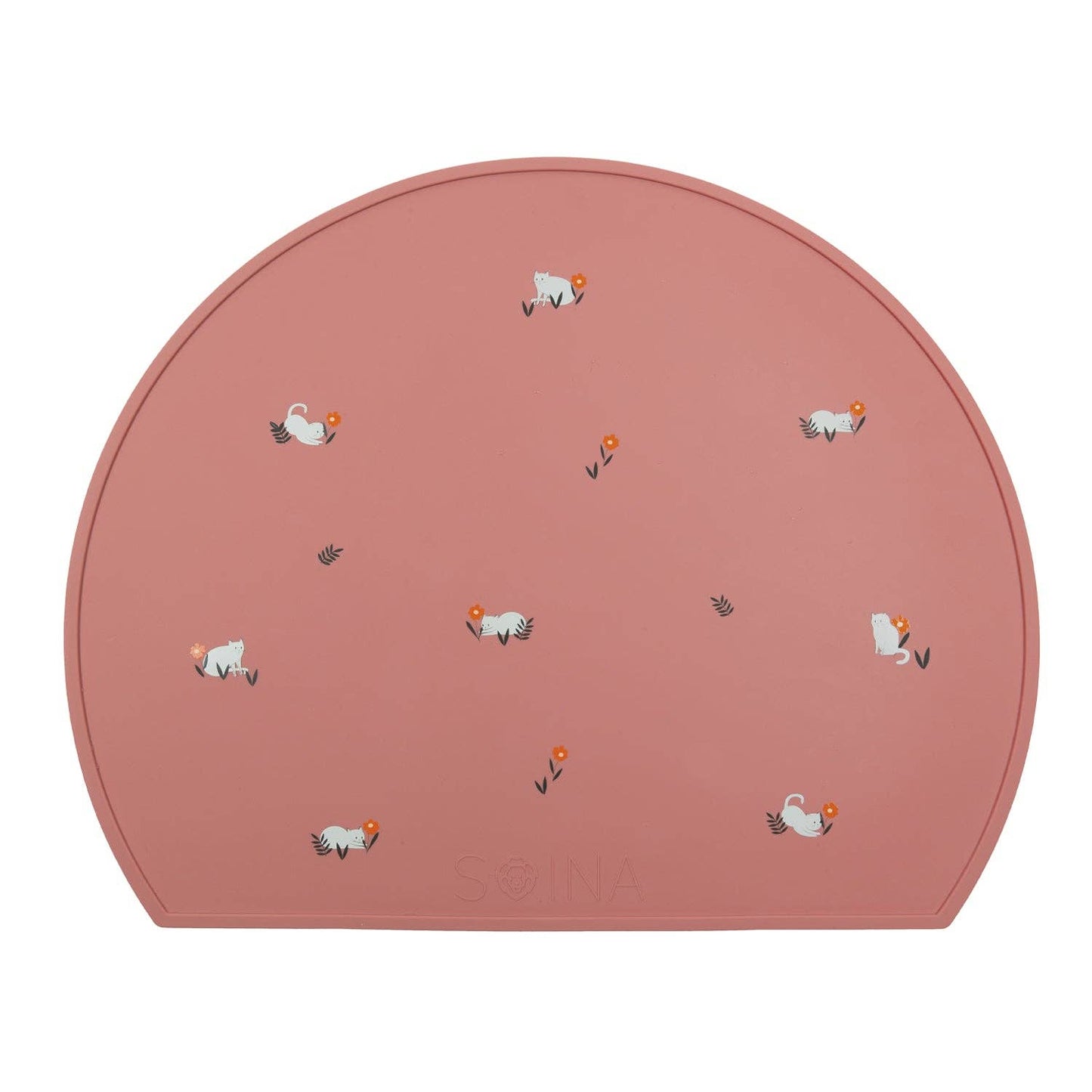 Set de sets de table en silicone pour enfants terracotta