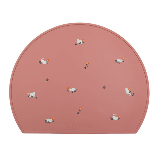 Set de sets de table en silicone pour enfants terracotta