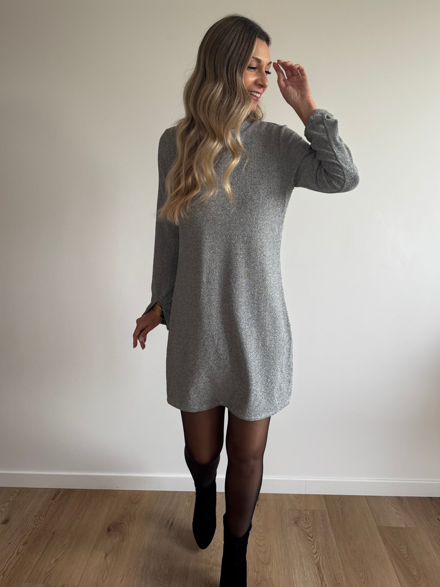 Robe courte argent FILIPA