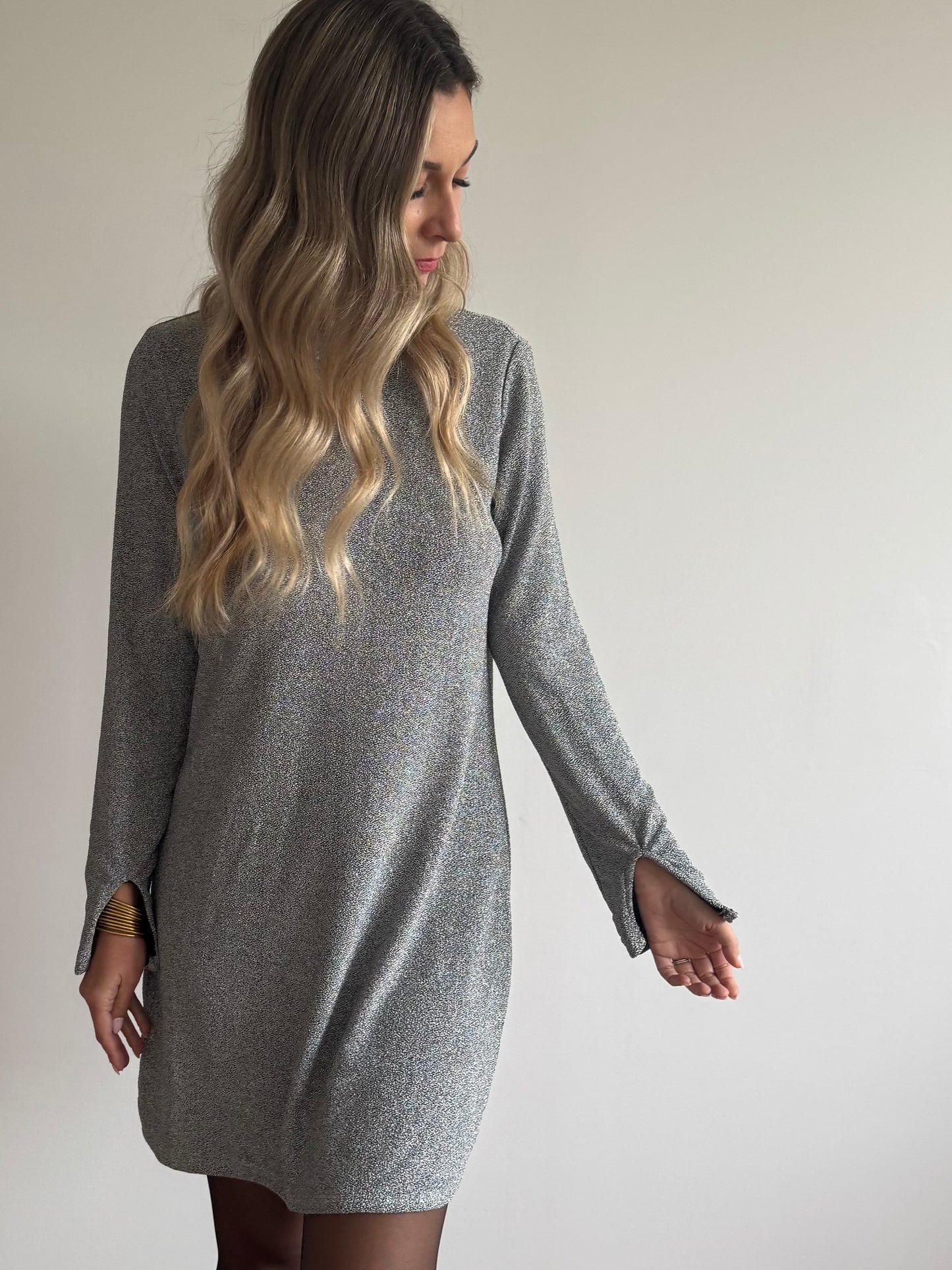 Robe courte argent FILIPA