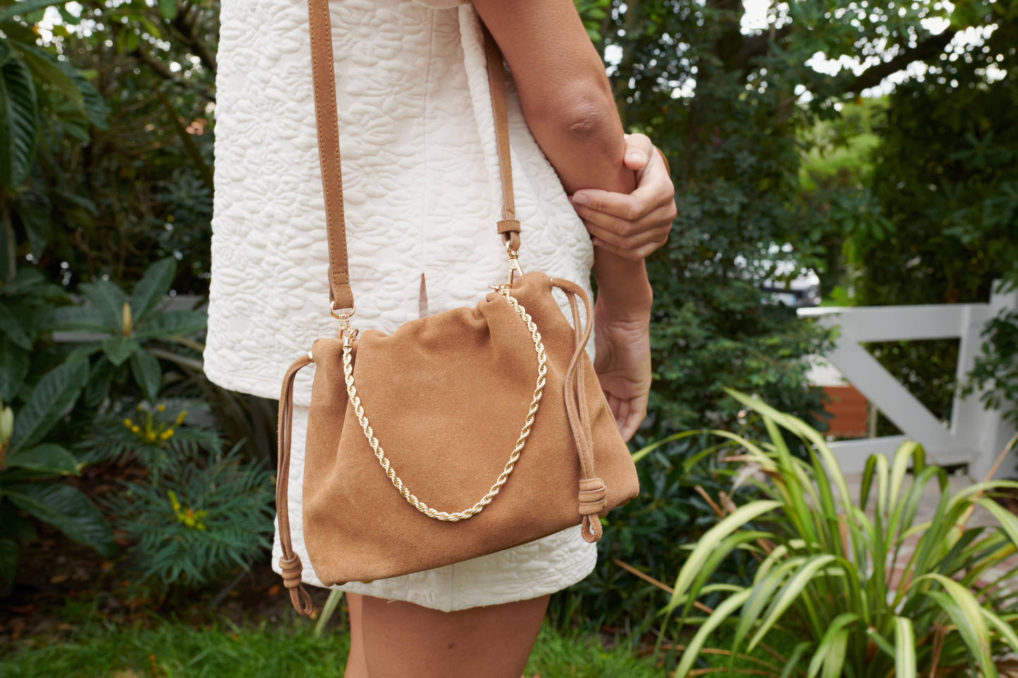SAC CUIR SUEDE TESSA MOKA