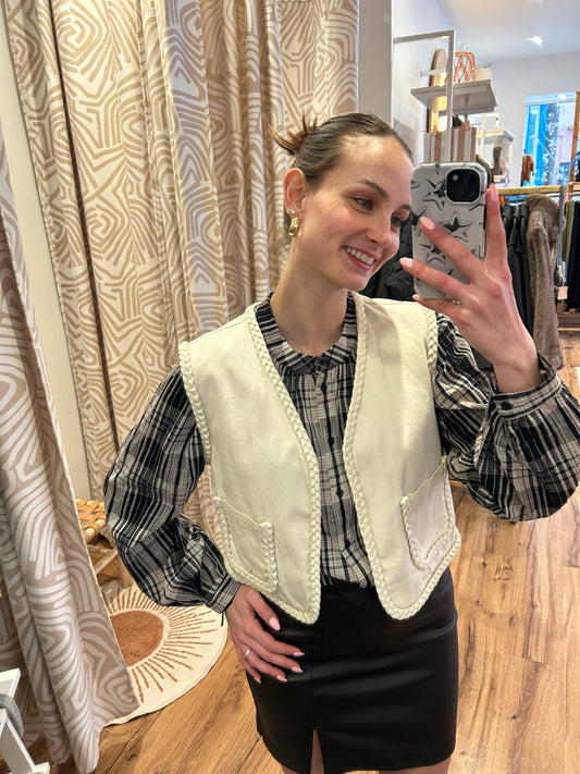 Gilet sans manches tréssés IHJALIA