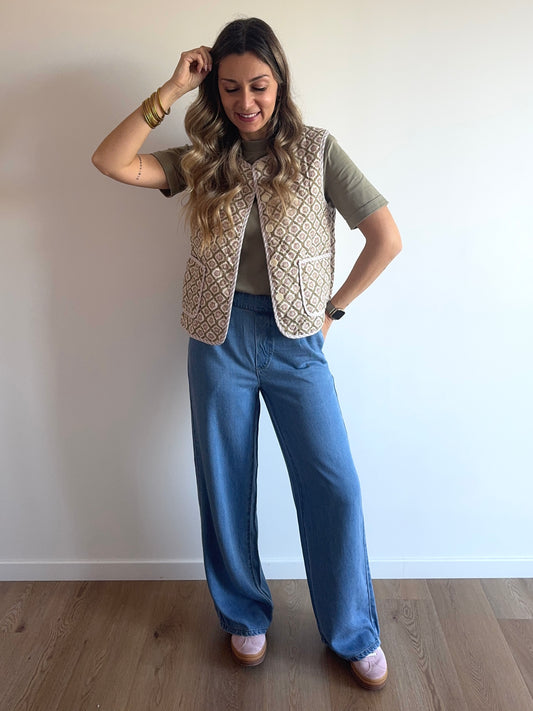 Pantalon Lisa Wide Light Blue Denim