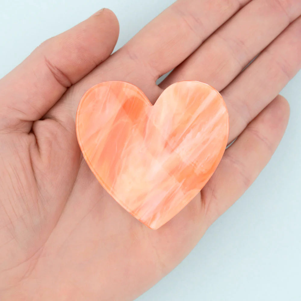 Pince à cheveux Coeur Rose