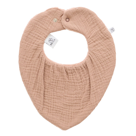 Bavoir Bandana réversible bambou/gaze de coton - Mocha