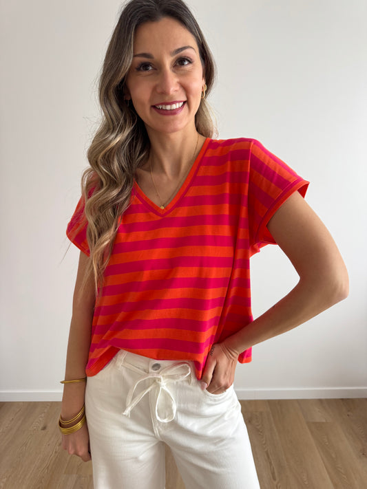 T-Shirt Juniper rayé