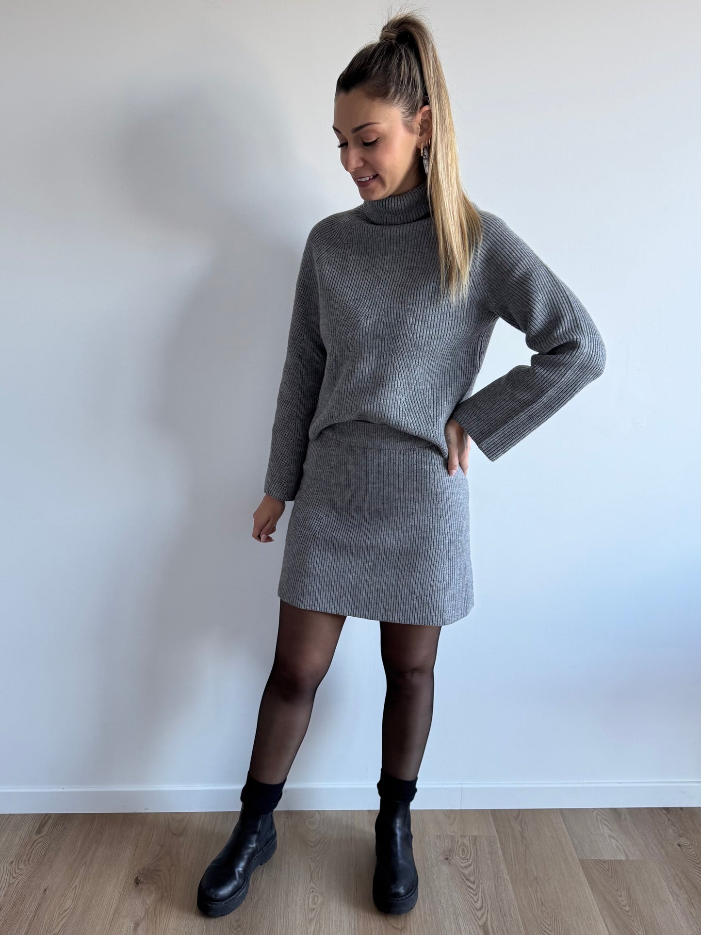 Jupe laine grise OBJVIOLA