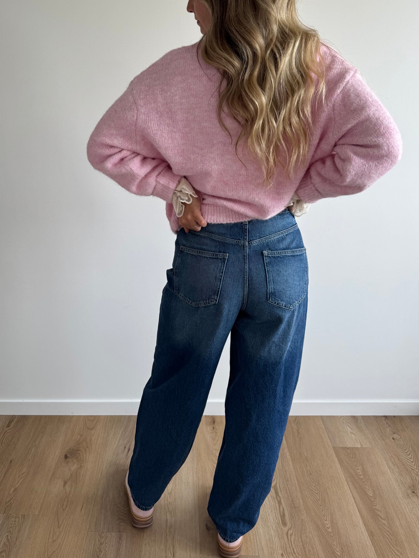 Jeans Barrel Berisel - Washed Médium Blue