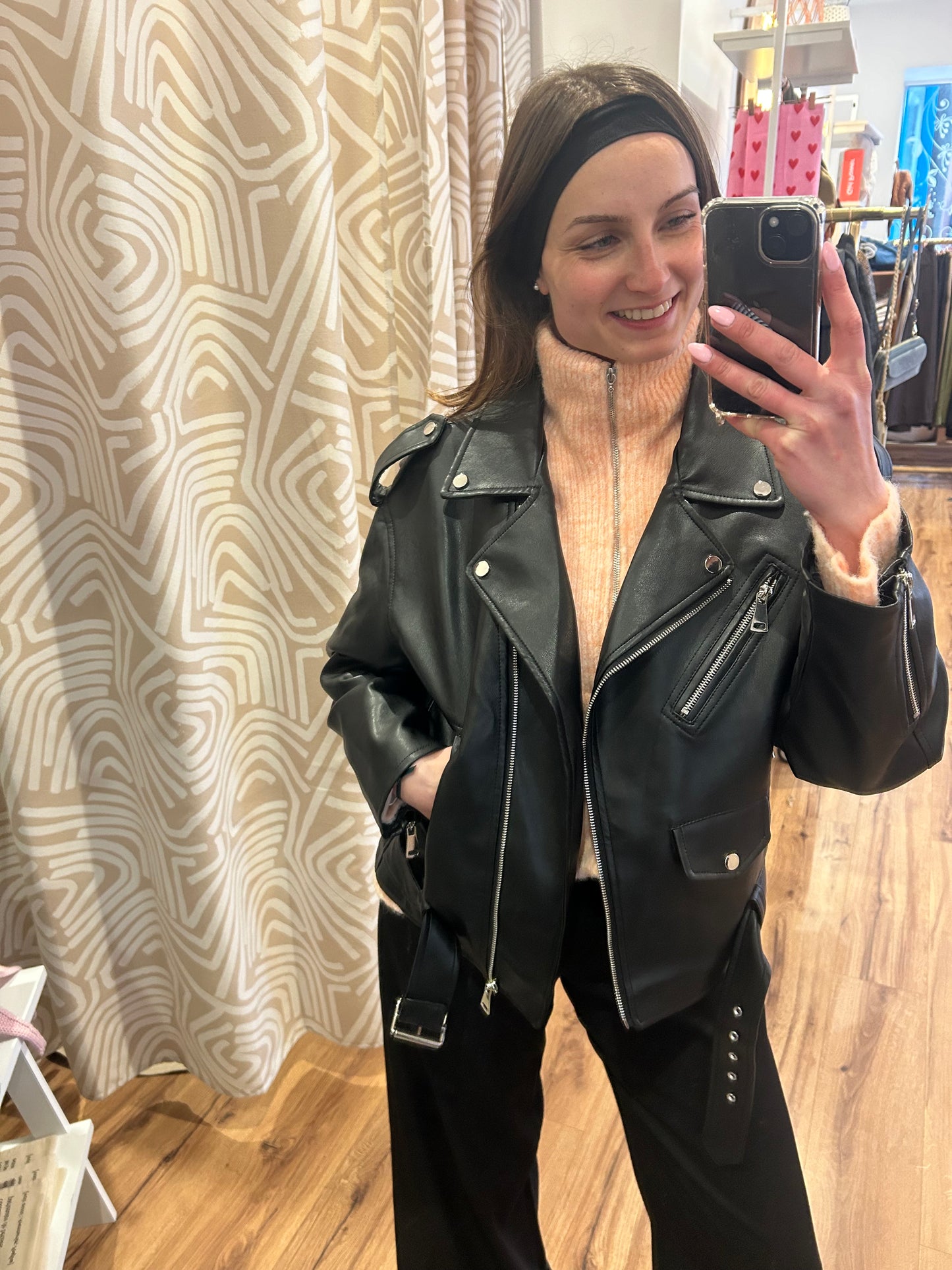 Perfecto similicuir noir Virginie