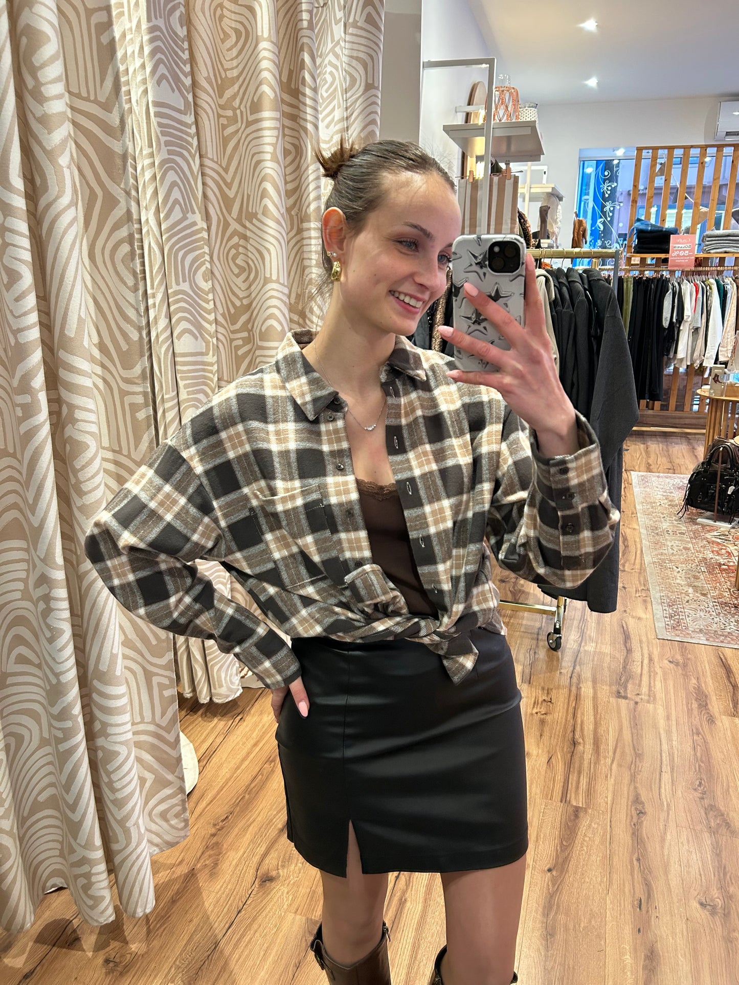 Chemise à carreaux OBJPETRA