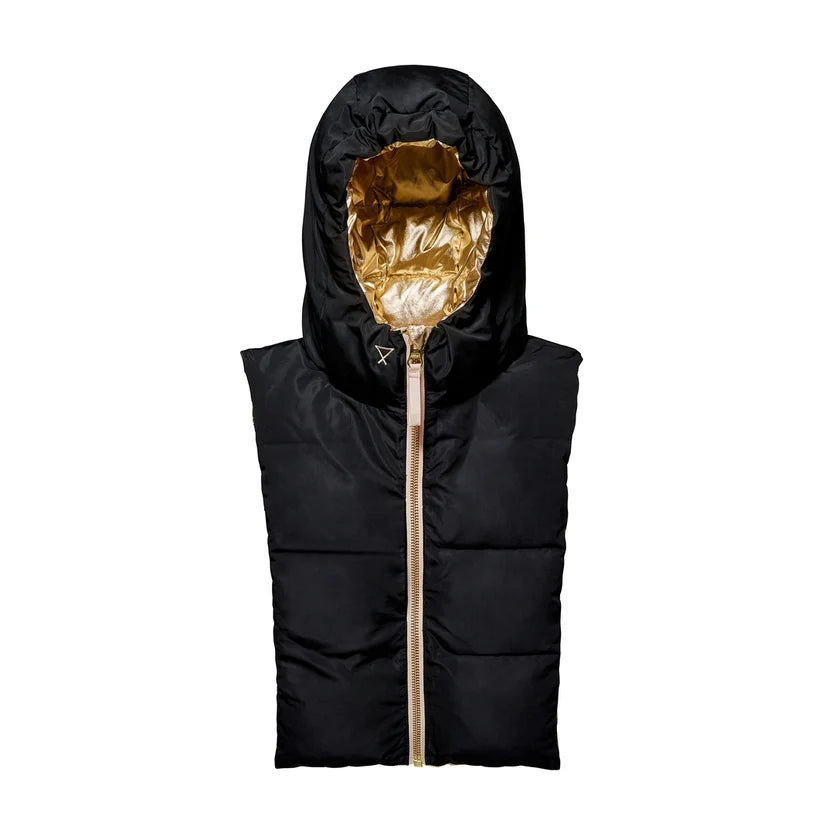 Capuche doudoune réversible Doré / Noir