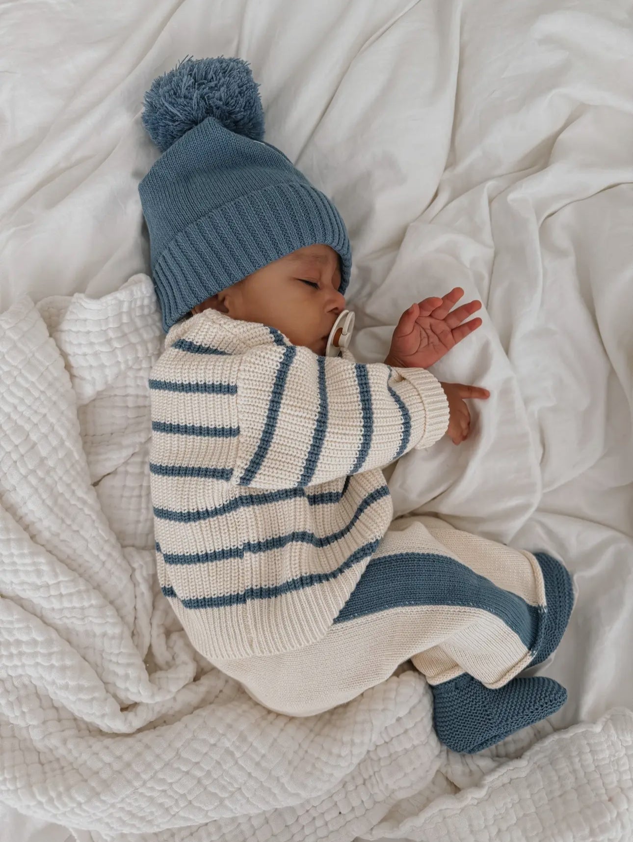 Chandail rayé en tricot épais