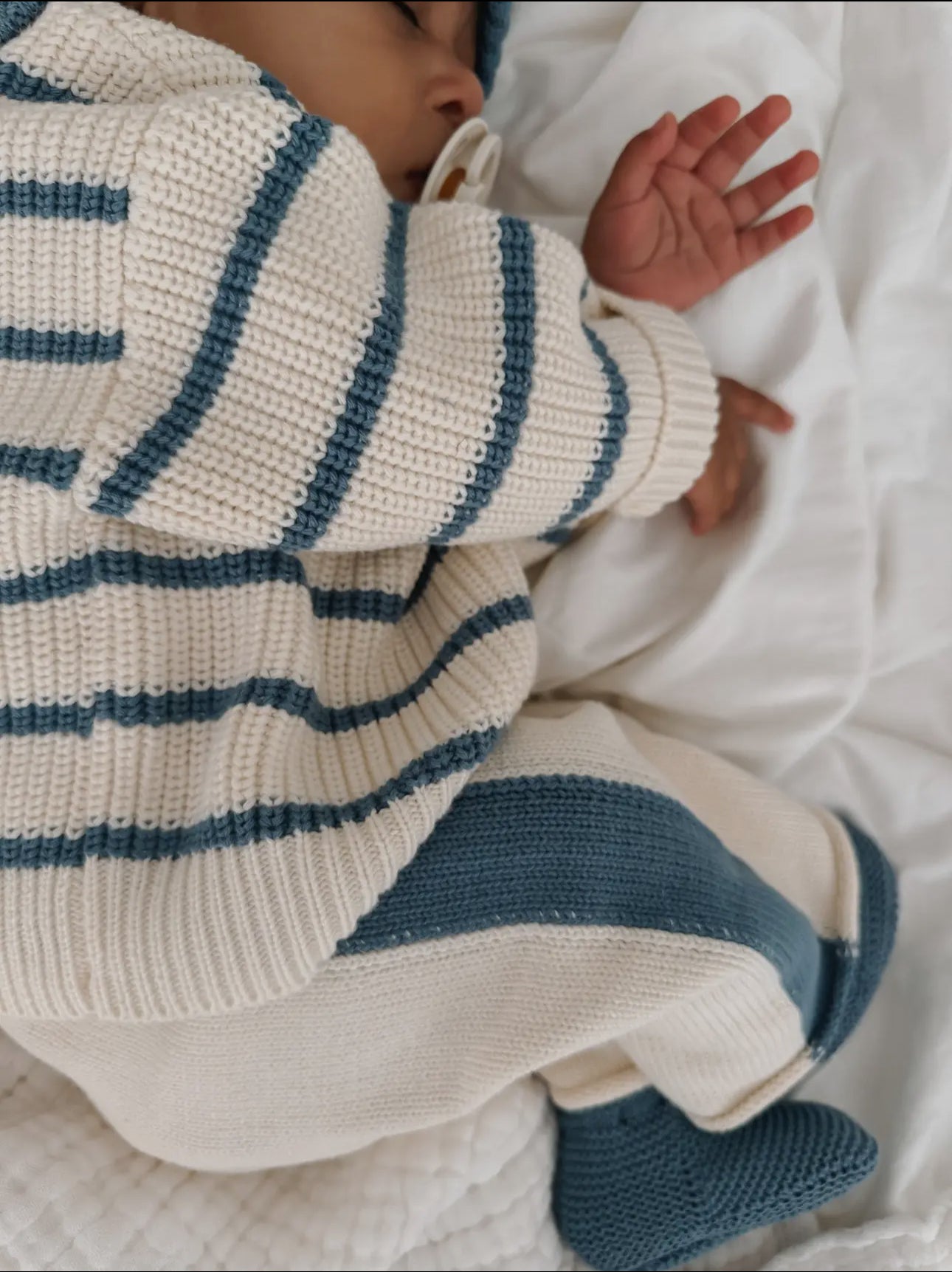 Chandail rayé en tricot épais