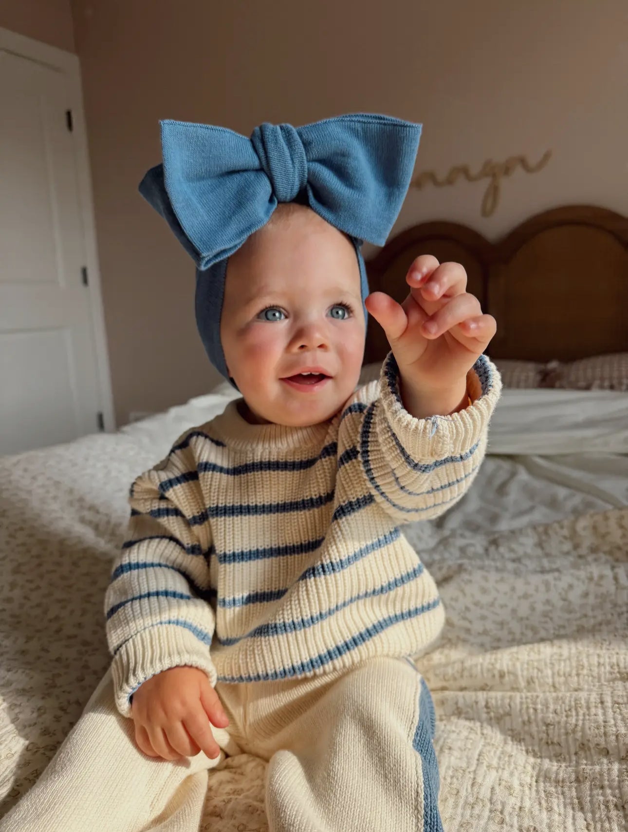 Chandail rayé en tricot épais