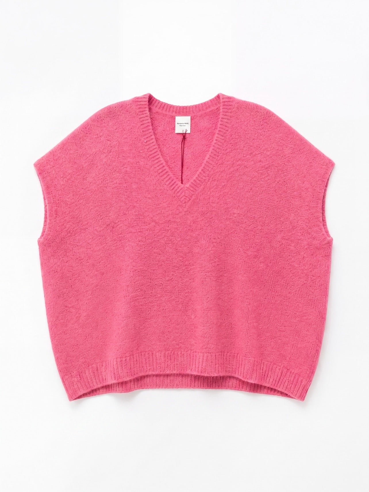 Pull sans manches col V - Rose Bébé