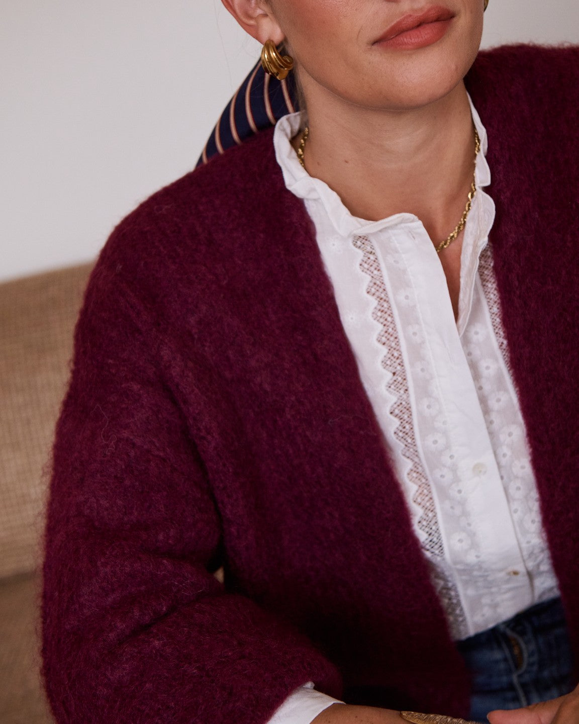 Gilet Opaline - Bordeaux