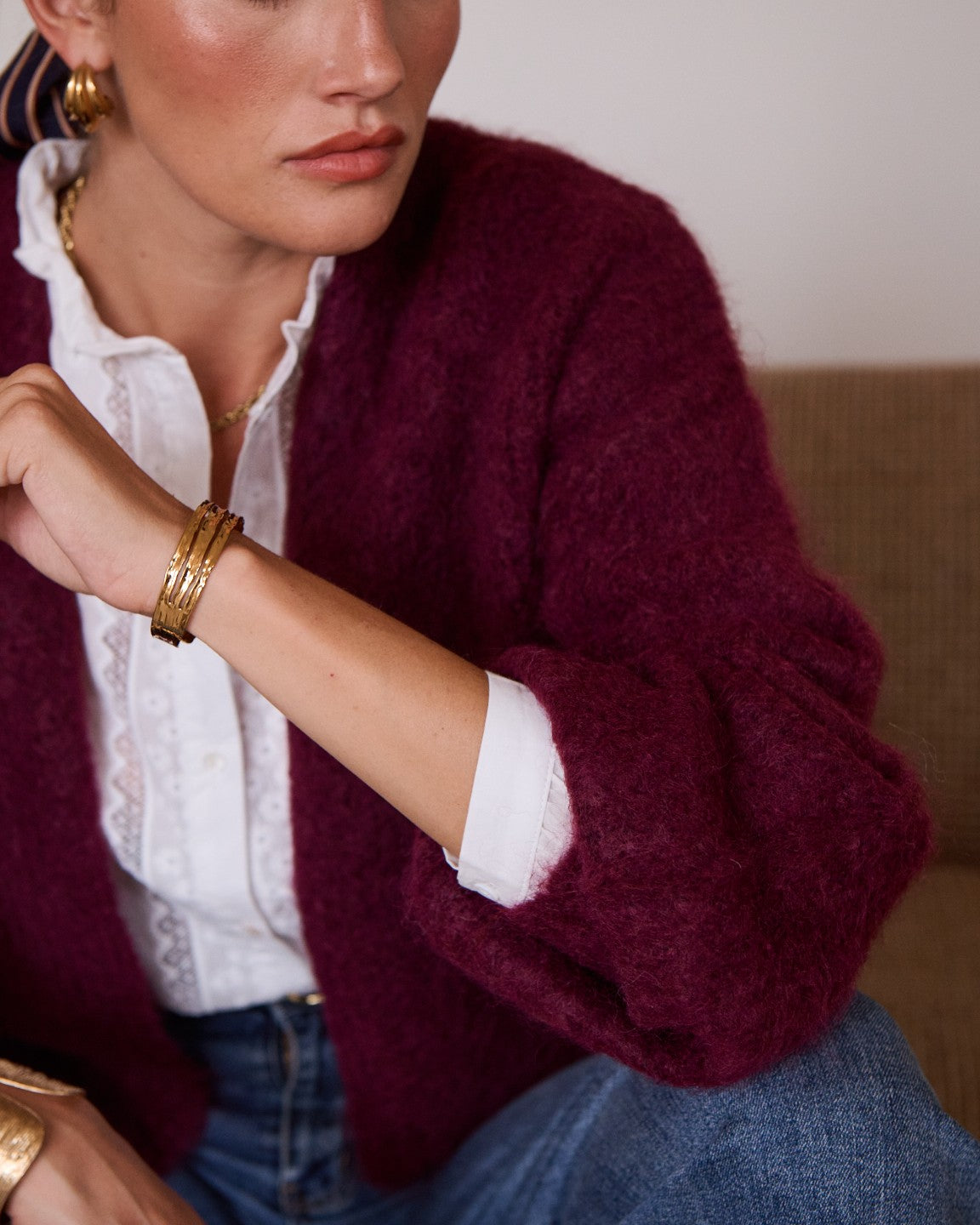 Gilet Opaline - Bordeaux