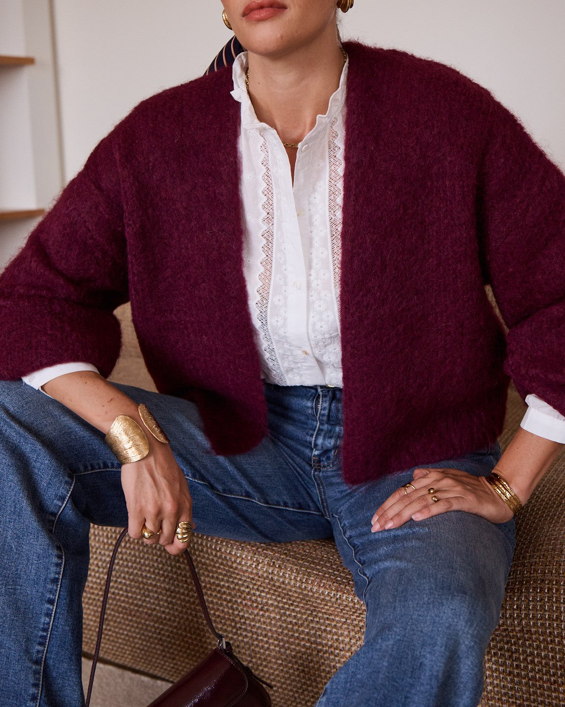 Gilet Opaline - Bordeaux