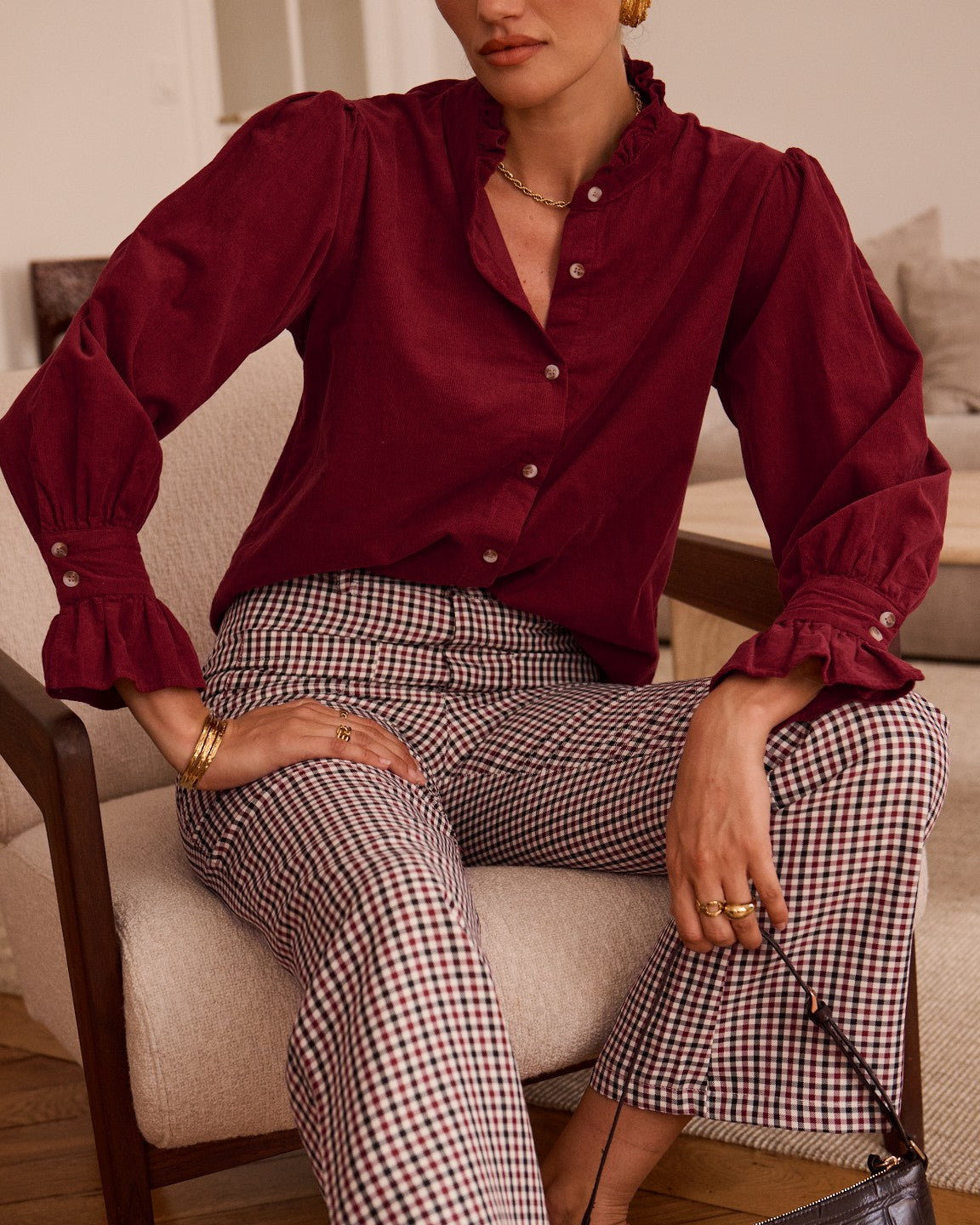 Chemise Leontine - Bordeaux
