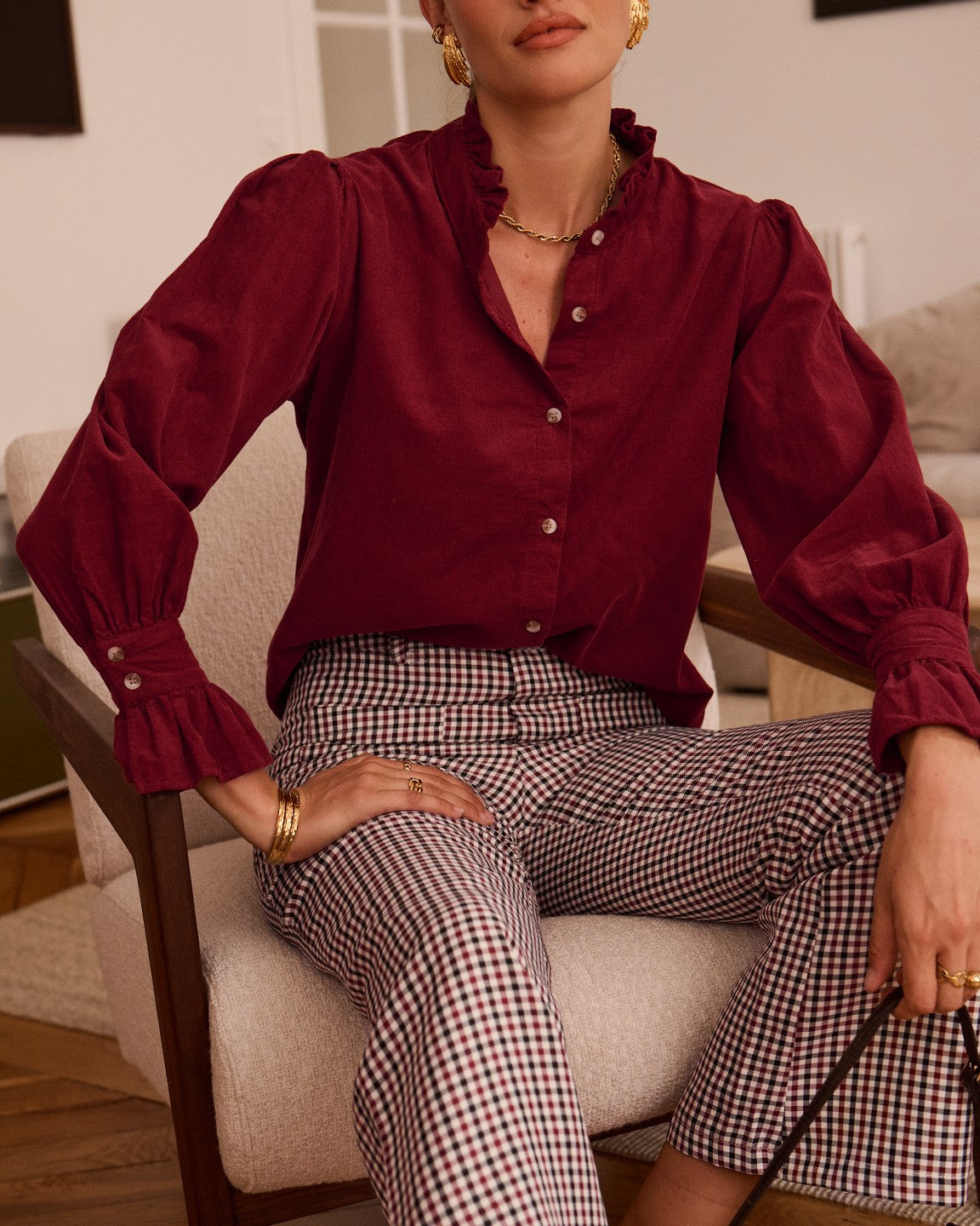 Chemise Leontine - Bordeaux